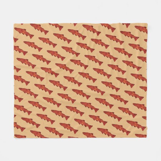 Rustikale Forelle Fleecedecke (Vorderseite (Horizontal))