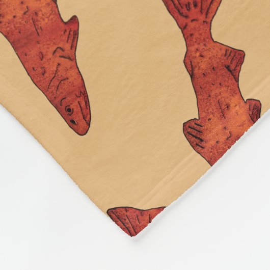 Rustikale Forelle Fleecedecke (Ecke)