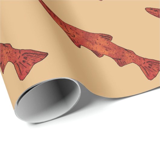 Rustikale Forelle Geschenkpapier (Rolleneckpunkt)