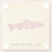 Rustikale Forelle Glasuntersetzer (Rückseite)