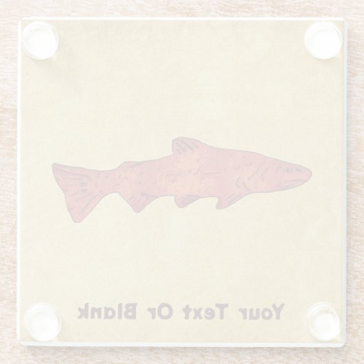 Rustikale Forelle Glasuntersetzer (Rückseite)