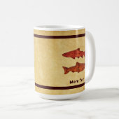 Rustikale Forelle Kaffeetasse (VorderseiteRechts)