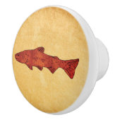 Rustikale Forelle Keramikknauf (Rechts)