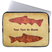 Rustikale Forelle Laptopschutzhülle (Vorderseite)