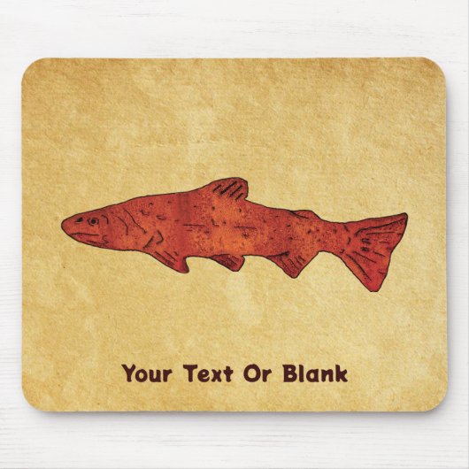 Rustikale Forelle Mousepad (Vorne)