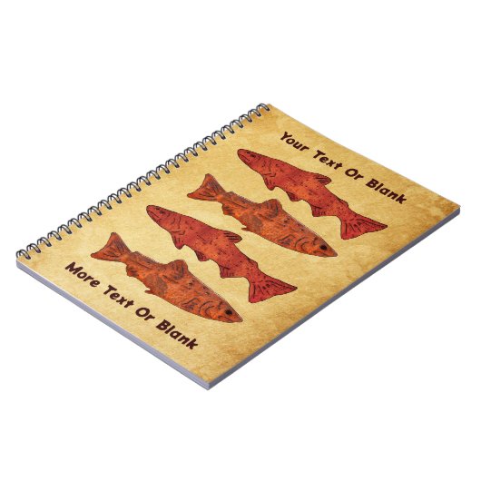 Rustikale Forelle Notizblock (Linke Seite)