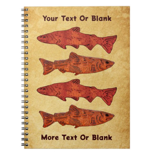 Rustikale Forelle Notizblock (Vorderseite)