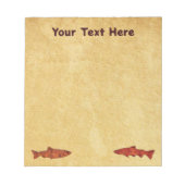 Rustikale Forelle Notizblock (Vorderseite)