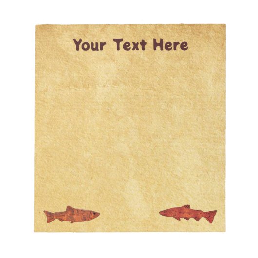 Rustikale Forelle Notizblock (Vorderseite)