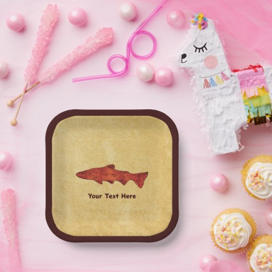 Rustikale Forelle Pappteller (Party)