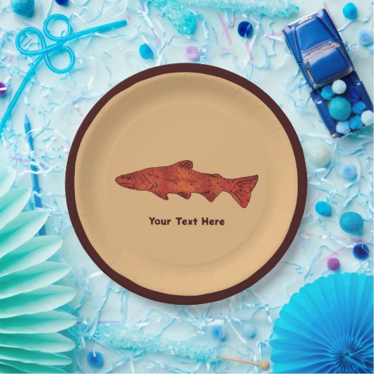 Rustikale Forelle Pappteller (Party)