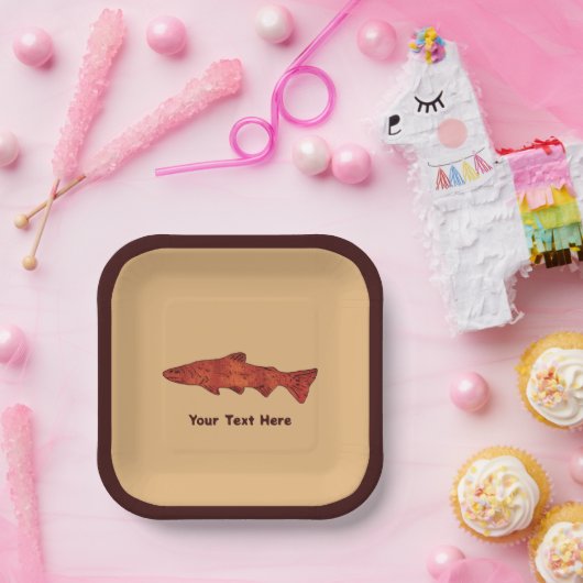 Rustikale Forelle Pappteller (Party)