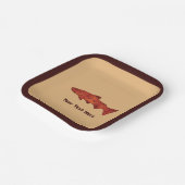 Rustikale Forelle Pappteller (Gewinkelt)