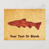 Rustikale Forelle Postkarte (Vorderseite)