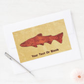 Rustikale Forelle Rechteckiger Aufkleber (Umschlag)