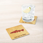 Rustikale Forelle Rechteckiger Pappuntersetzer (Vor Ort)