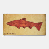 Rustikale Forelle Schreibtischunterlage (Vorderseite)