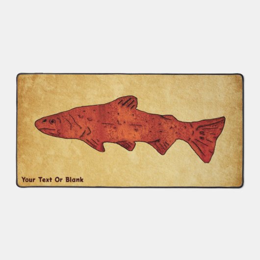 Rustikale Forelle Schreibtischunterlage (Vorderseite)