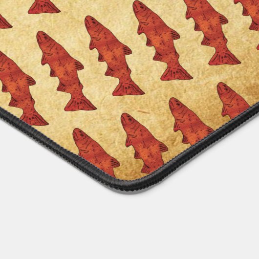 Rustikale Forelle Schreibtischunterlage (Ecke)