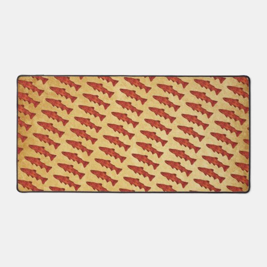 Rustikale Forelle Schreibtischunterlage (Vorderseite)