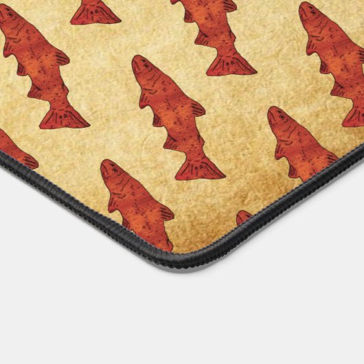 Rustikale Forelle Schreibtischunterlage (Ecke)