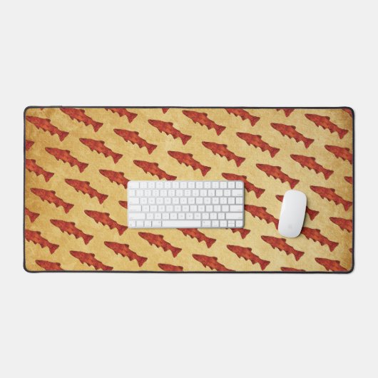 Rustikale Forelle Schreibtischunterlage (Tastatur & Maus)