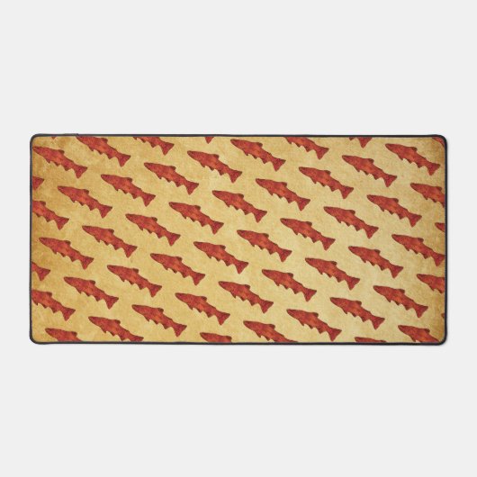 Rustikale Forelle Schreibtischunterlage (Vorderseite)