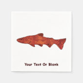 Rustikale Forelle Serviette (Vorderseite)