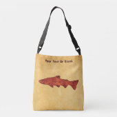 Rustikale Forelle Tragetaschen Mit Langen Trägern (Rückseite)