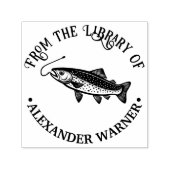 Rustikale Forellen, Name der Fischbücherei Permastempel (Design)