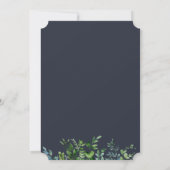 Rustikale Forest Foliage Navy Blue Engagement Part Einladung (Rückseite)