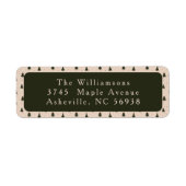 Rustikale Forest Green Christmas Trees Rücksendead (Vorne)