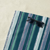 Rustikale Forest Green Stripes Kunst von Heva Weva Strandtuch (Beispiel)