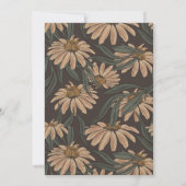 Rustikale Foto Abschluss Card mit Wildblume Back Einladung (Rückseite)