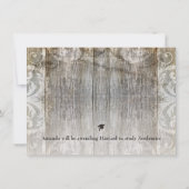 Rustikale Foto-Abschluss-Mitteilung laden ein Einladung (Rückseite)