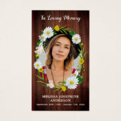 Rustikale Foto-Beerdigungskarte (Vorderseite)