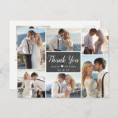 Rustikale Foto Collage Chalkboard Hochzeit Vielen Postkarte (Vorne/Hinten)