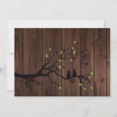 Rustikale FOTO-Collage Wedding INVITATION Holz Einladung (Rückseite)