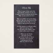 Rustikale Foto Gedenkkarte Beerdigung (Rückseite)