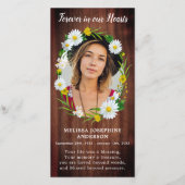 Rustikale Foto-Gedenkkarte Dankeskarte (Vorderseite)