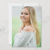 Rustikale Foto-Graduierungspartei für Sonnenblumen Einladung (Rückseite)