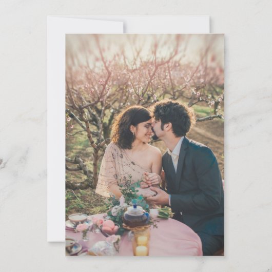 Rustikale Foto-Hochzeit Einladung (Rückseite)