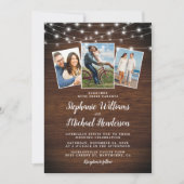Rustikale Foto Hochzeit Einladung (Vorderseite)
