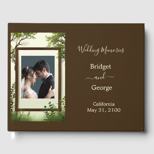 Rustikale Foto-Hochzeit Gästebuch (Vorderseite)