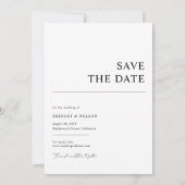 Rustikale Foto-Hochzeit Save The Date (Rückseite)