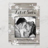 Rustikale Foto-Karte zum Schnee Feiertagskarte (Vorne/Hinten)
