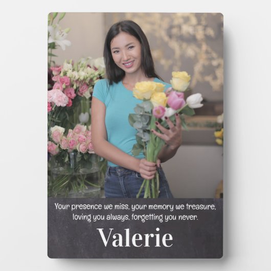 Rustikale Foto-Memorial Fotoplatte (Vorderseite)