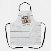 Rustikale Foto-Rahmen mit Shiplap-Hintergrund druc Schürze (Vorderseite)