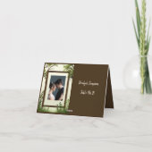 rustikale Foto Single Sitzkarte Dankeskarte (Rückseite)