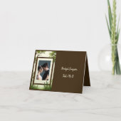 rustikale Foto Single Sitzkarte Dankeskarte (Vorderseite)